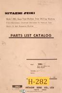 Hitachi Seiki-Hitachi Seiki 2ML, Knee Type Milling Machine, Parts & Drawings Manual 1966-2ML-01